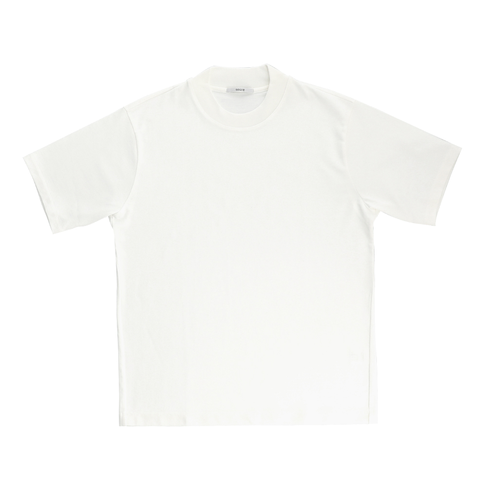 仕事Tシャツ 変形モックネック（San Jose）ホワイト XXL