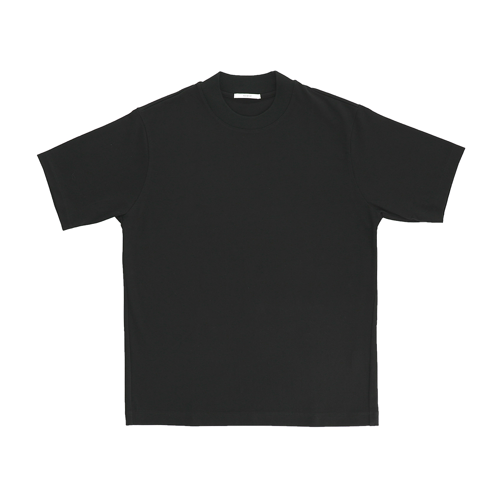 仕事Tシャツ 変形モックネック（San Jose）ブラック XXL