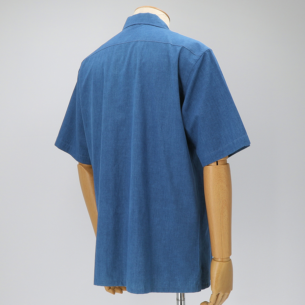 オープンカラーシャツ コットンリネン 半袖 XL