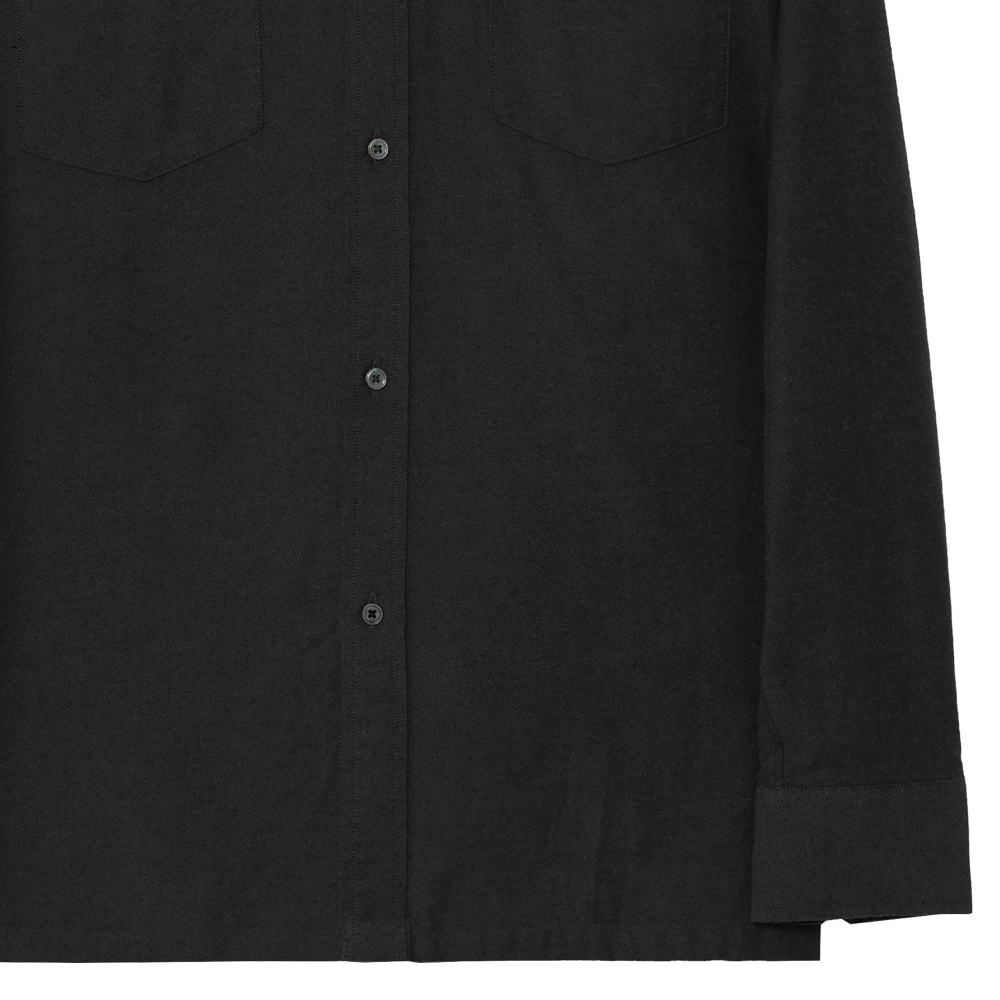 シャツアウター フランネル ブラック(ツイル) 長袖 XL（納期20日）