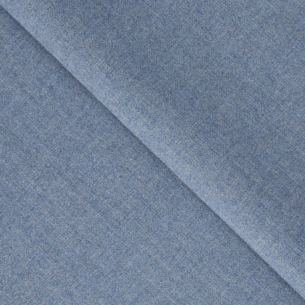 シャツアウター フランネル ブルー(メランジュ) 長袖 XL（納期20日）