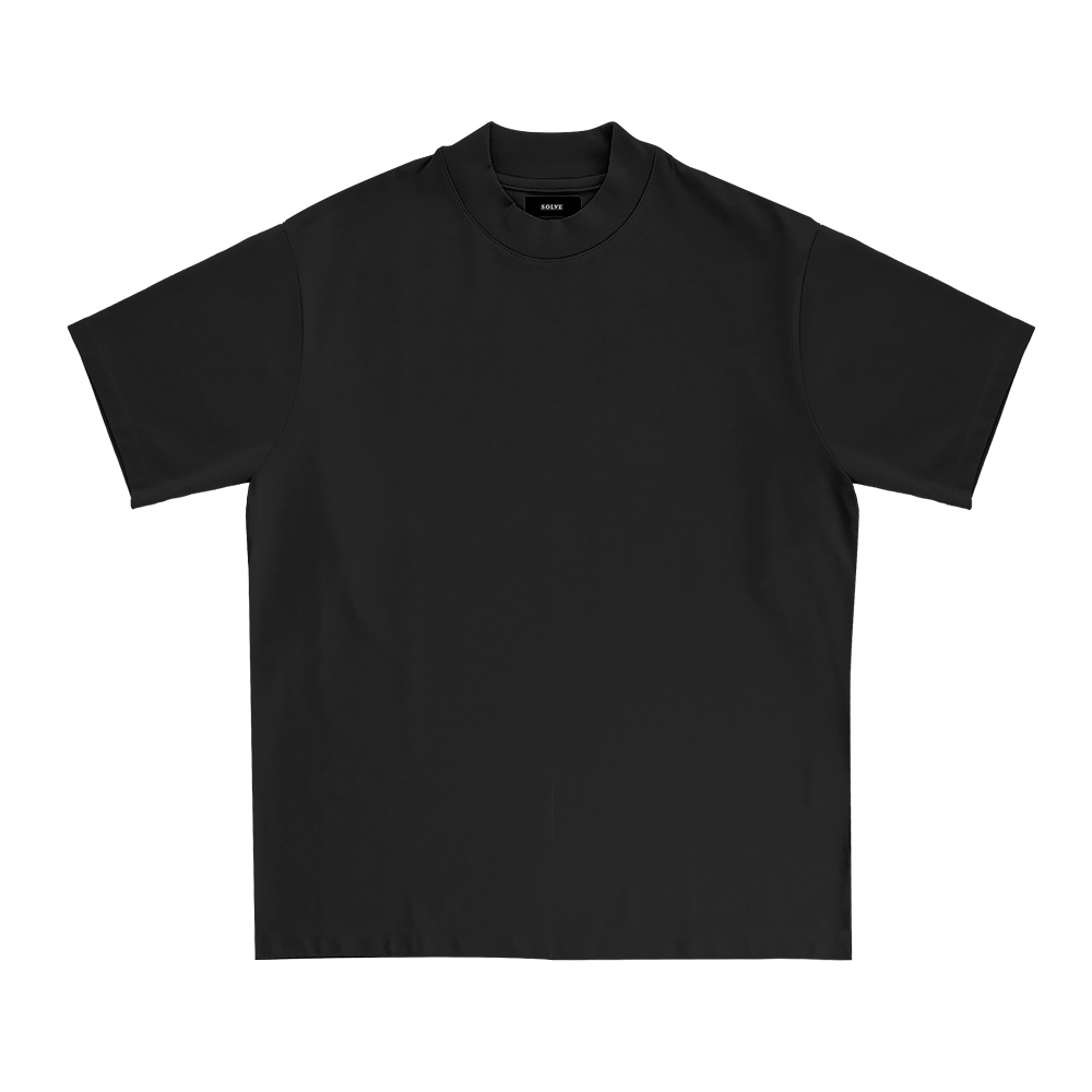 【販売終了】オーダーTシャツ(San Jose) 半袖 変形モックネック ブラック M