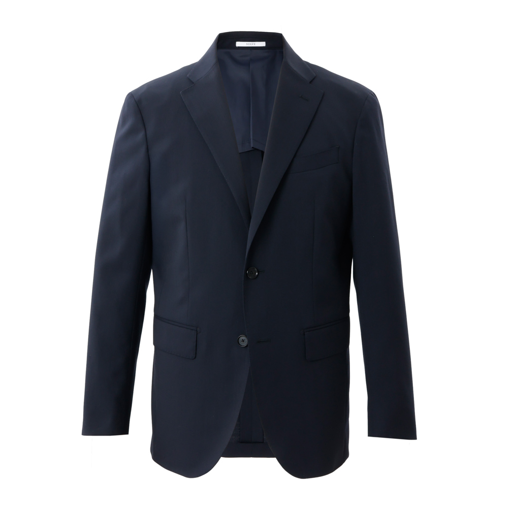 【NEW】｜セットアップ対応｜Mellow Jacket ウール/ポリエステル ストレッチ ツイル ネイビー M