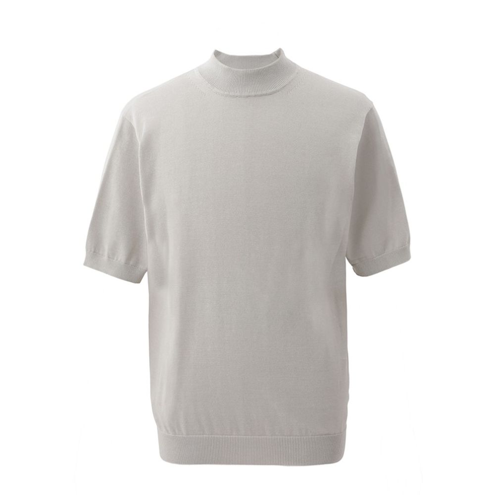 【NEW】Mellow Knit モックネック スムースタッチ ギザコットン 半袖