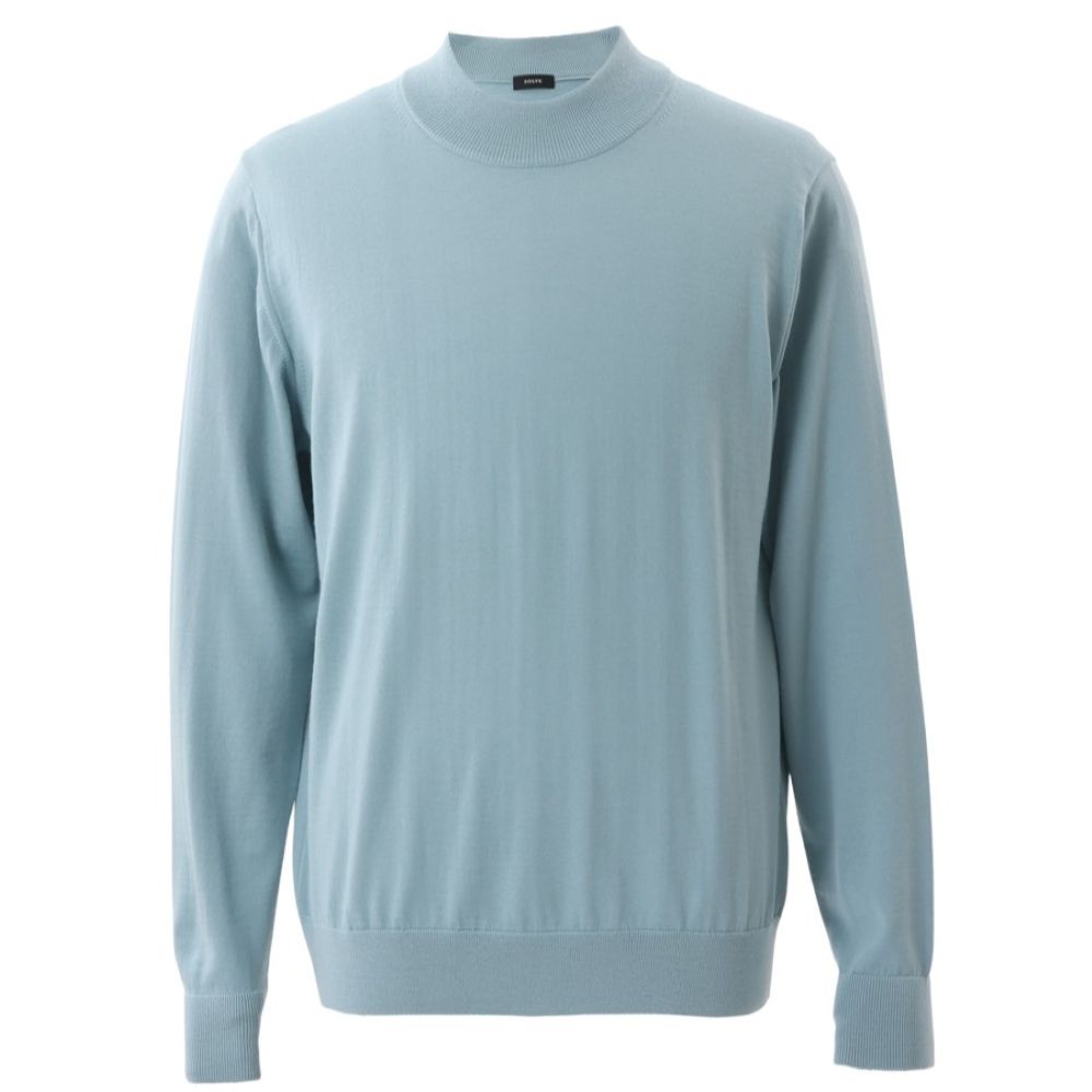 【NEW】Mellow Knit モックネック スーパーハイゲージ セージ M
