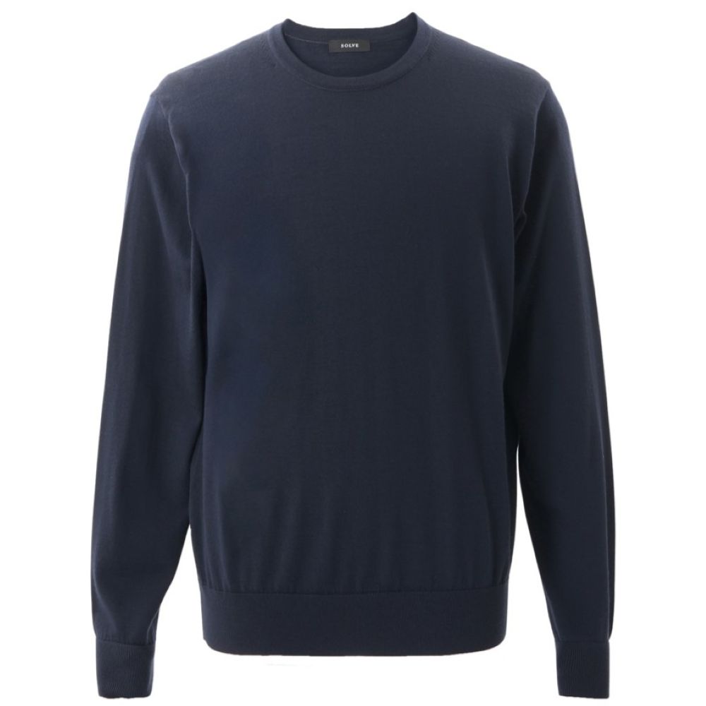 【NEW】Mellow Knit クルーネック スーパーハイゲージ ネイビー M