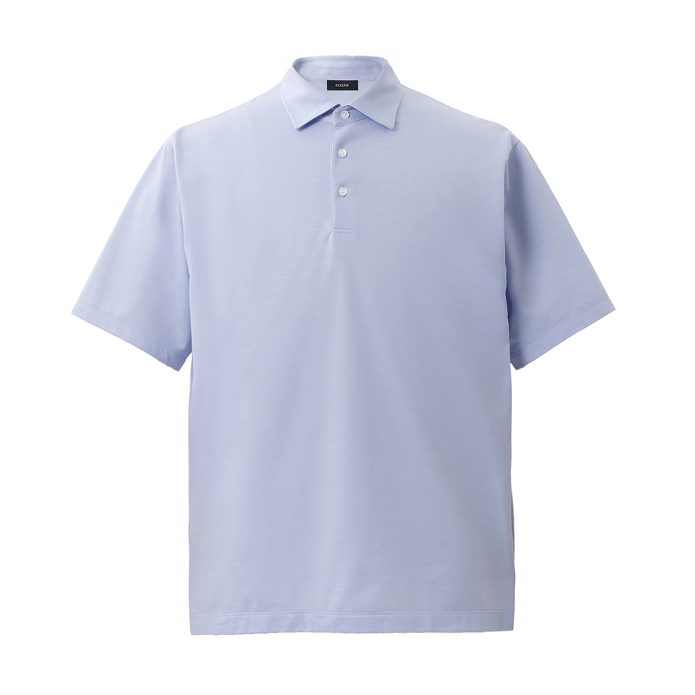 Surf Polo（オーダーメイド） 半袖 ノンアイロン コットン/ポリエステル サックス M