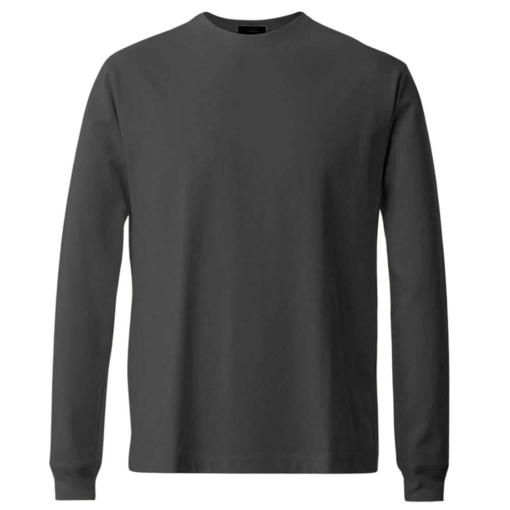 【販売期間終了】Mellow T-シャツ（オーダーメイド） クルーネック 長袖 ALBINIコットン チャコール XS