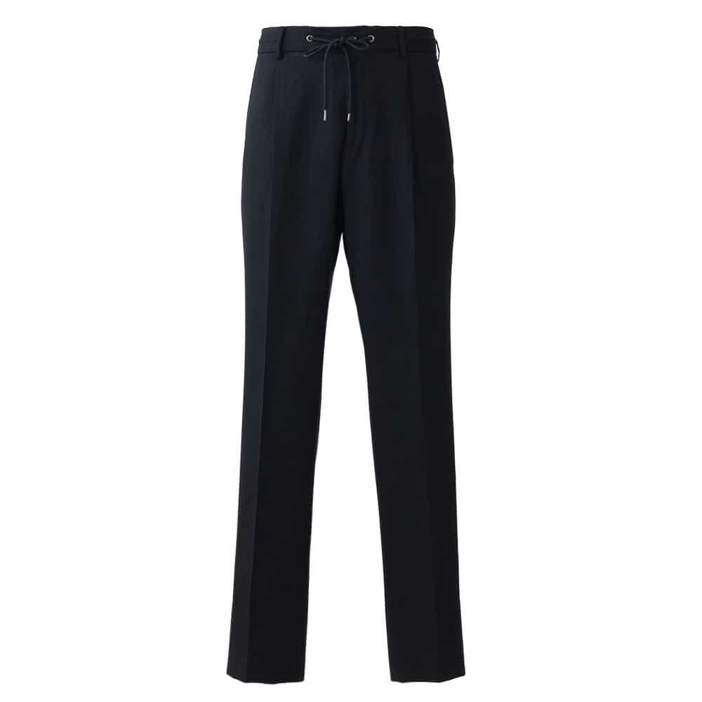 Mellow Slacks ウールデニム ストレッチ ネイビー M