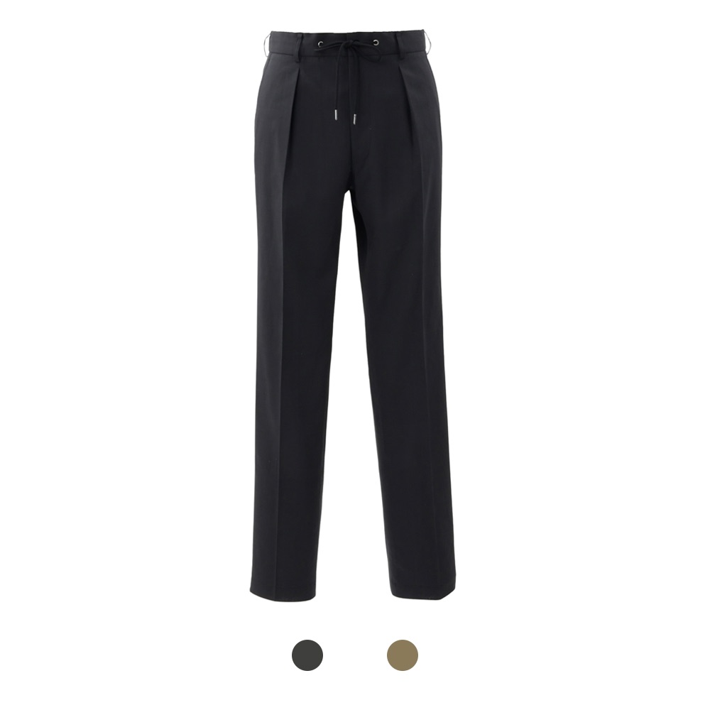 【NEW】Surf Slacks ウォッシャブル ポリエステル/麻 ストレッチ チャコールグレー M