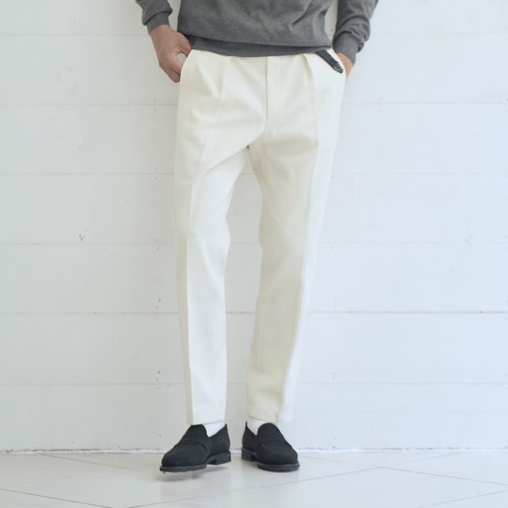 【NEW】Mellow Slacks アーバン イージーケアコットン アイボリー M