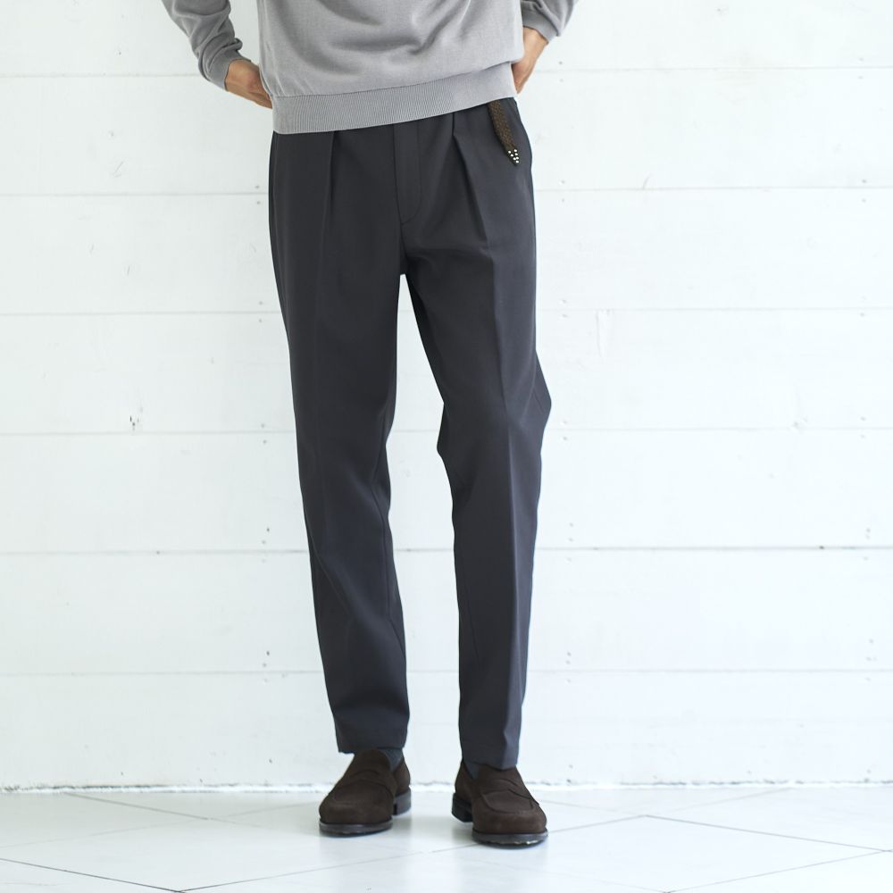 【NEW】Mellow Slacks アーバン イージーケアコットン チャコール M