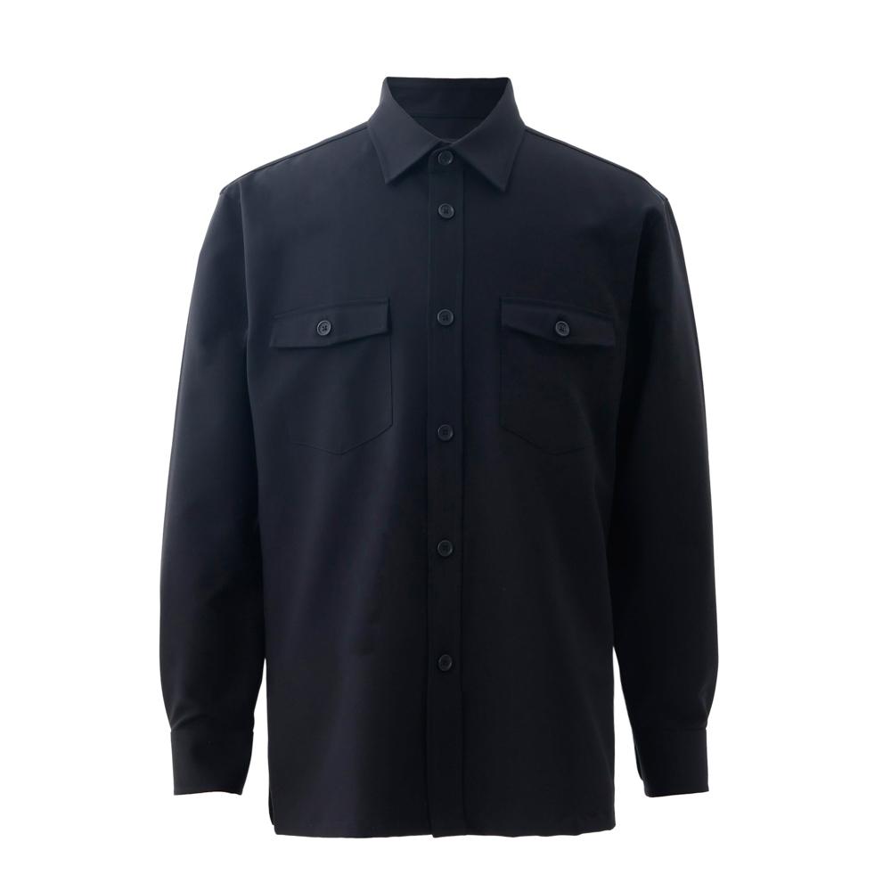 【NEW】シャツアウター ダブルクロス ブラック 長袖 M